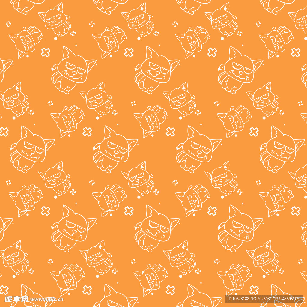 猫咪图案背景