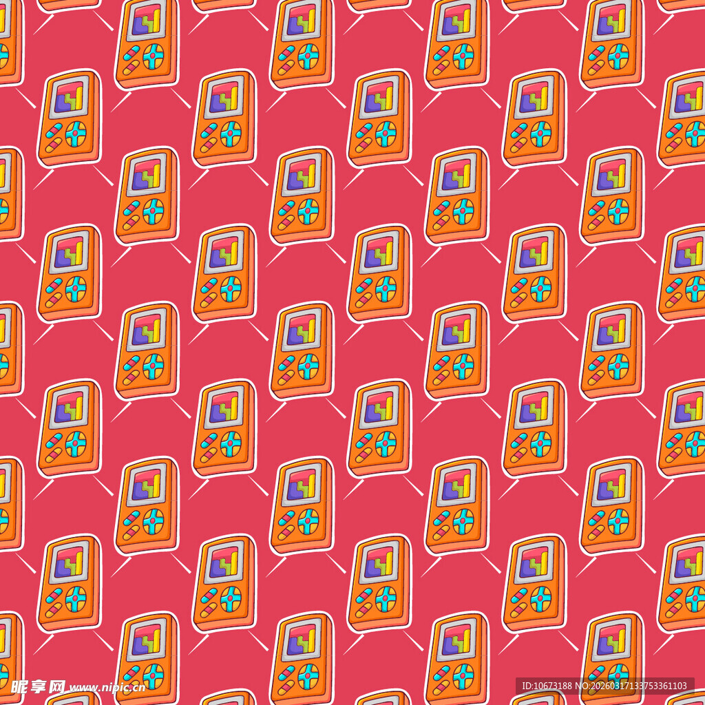 游戏机图案背景