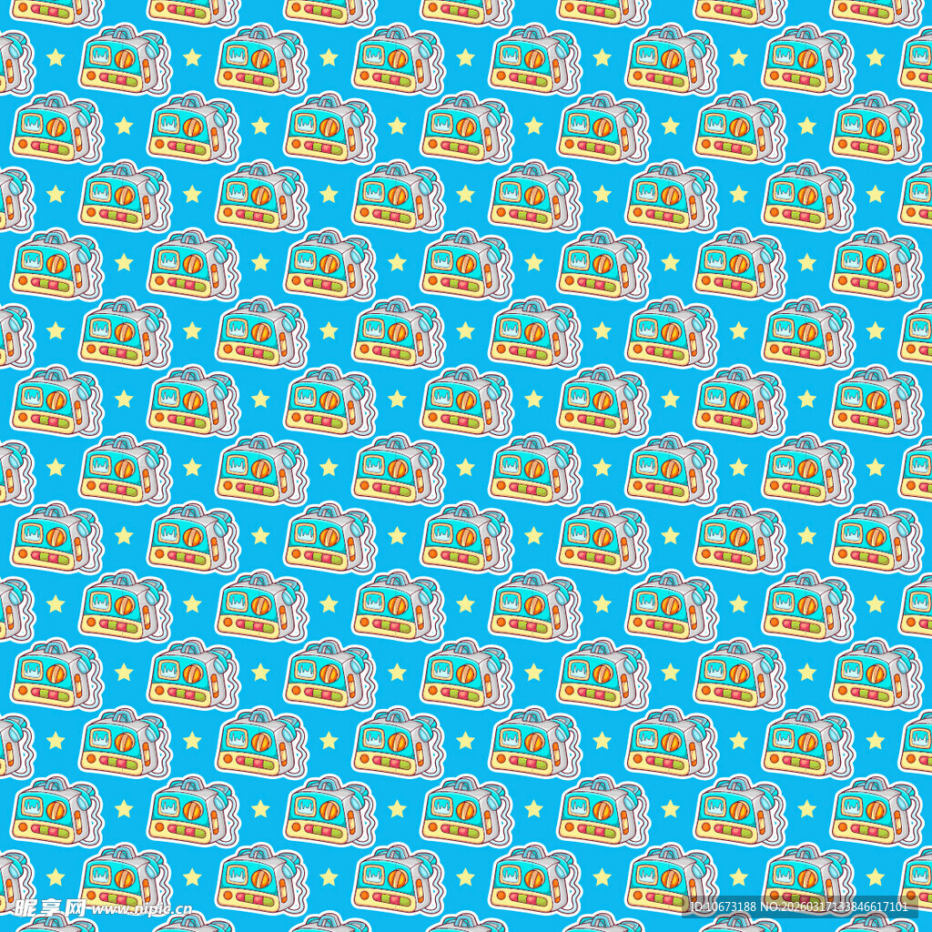 收音机图案背景