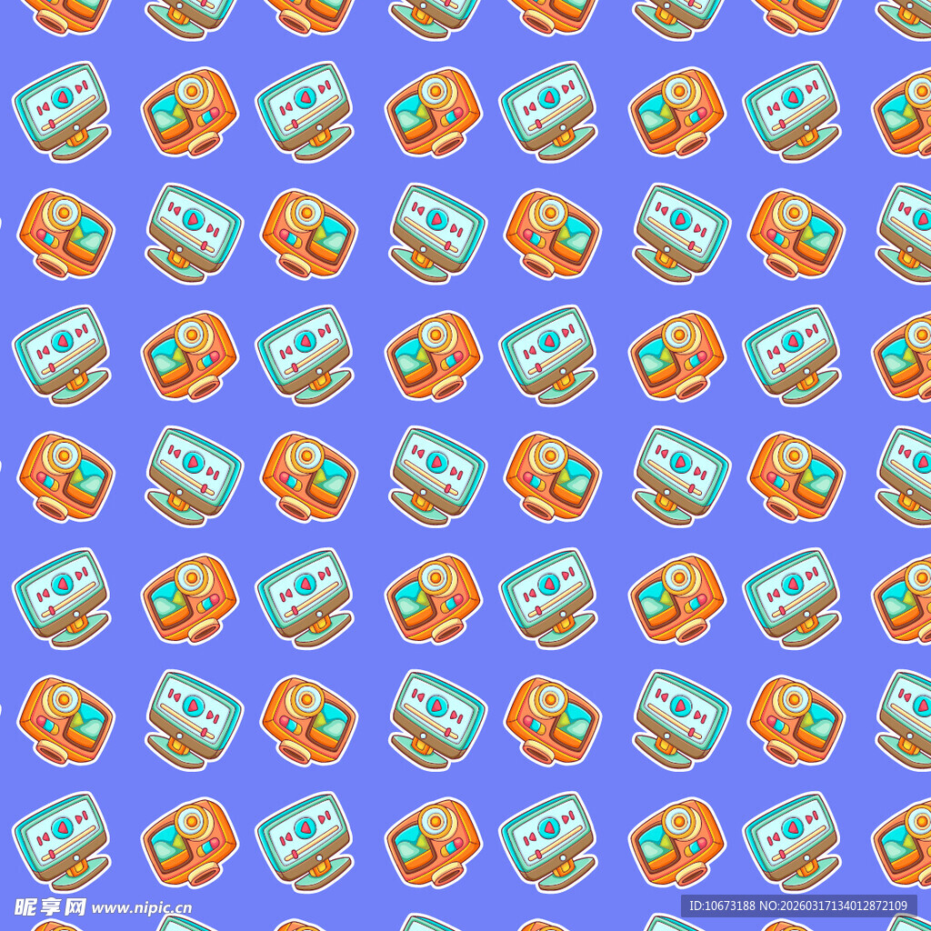 复古数码图案背景