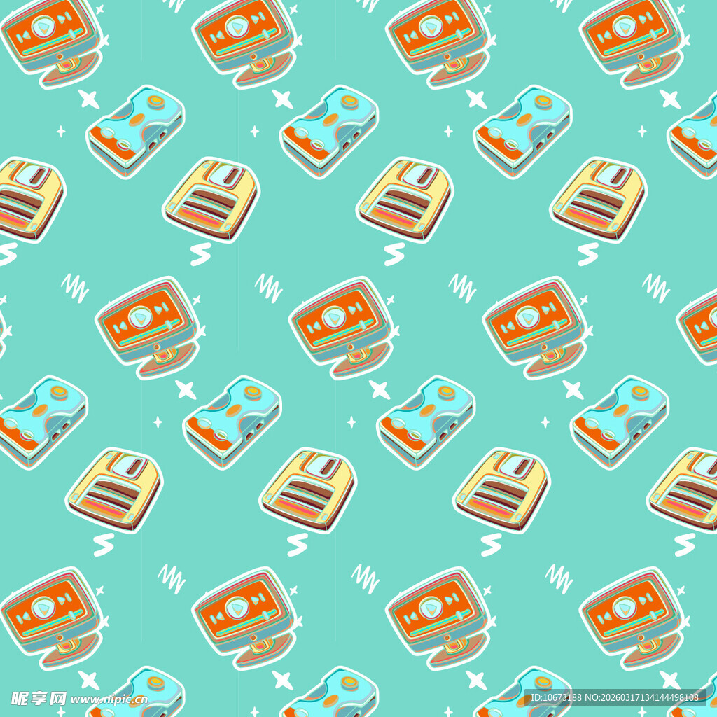 电子产品图案背景