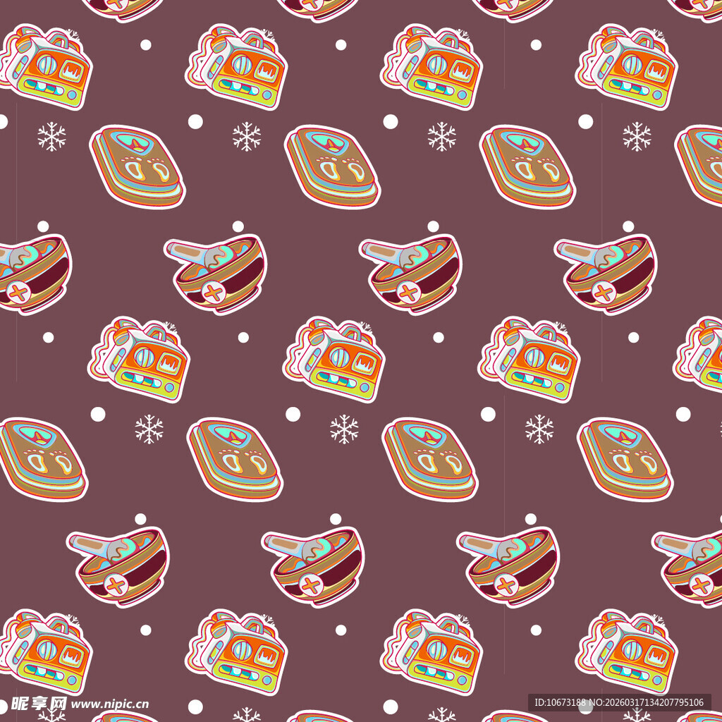 复古元素图案背景