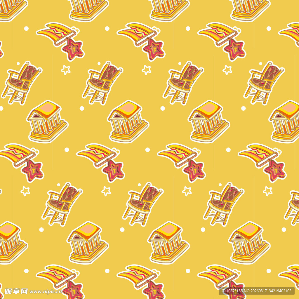 多彩元素图案背景