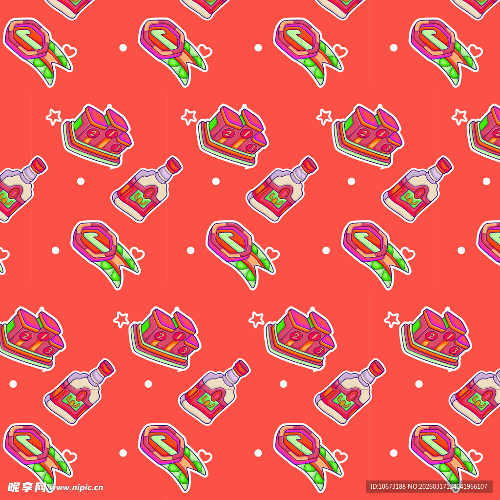 多彩元素图案背景