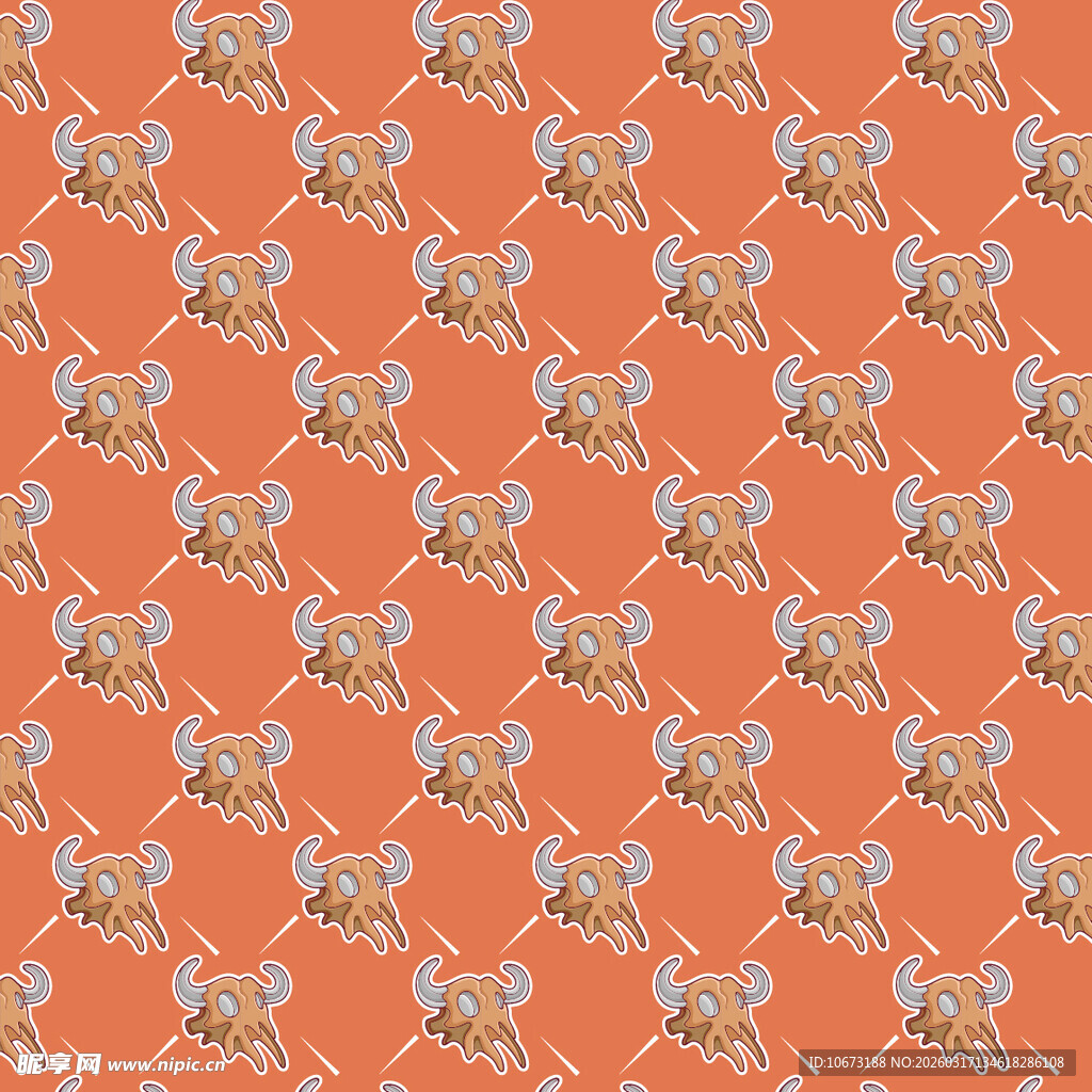 动物头骨图案背景