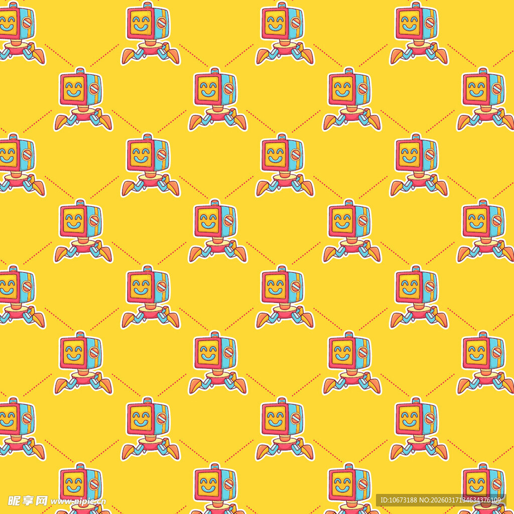 机器人图案背景