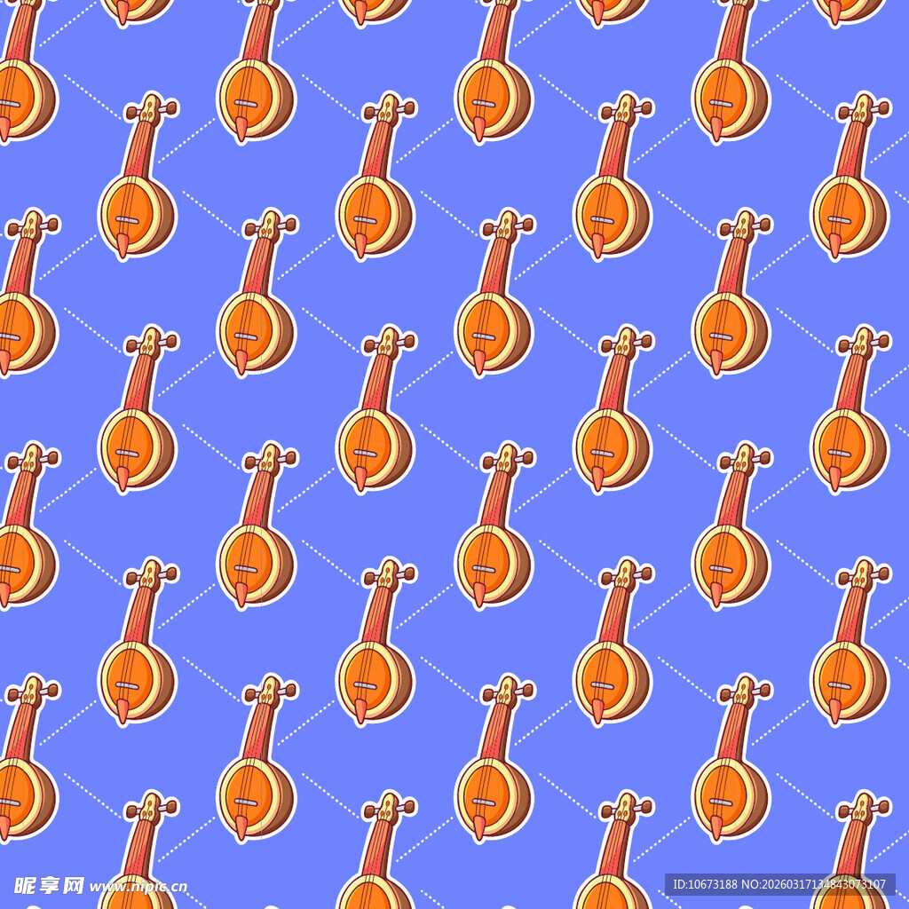 琵琶图案背景