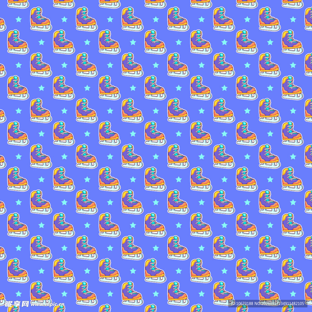 滑冰鞋图案背景