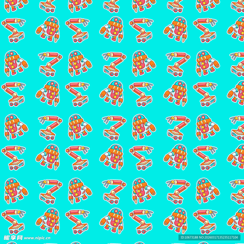 机器人图案背景