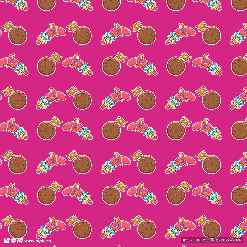 太空元素图案背景