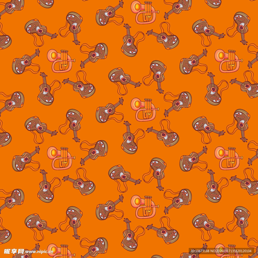 乐器图案背景