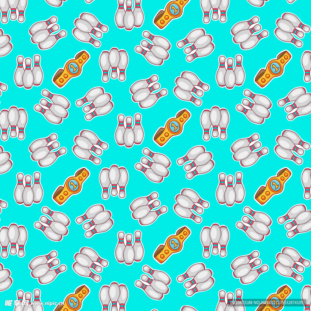 保龄球瓶图案背景