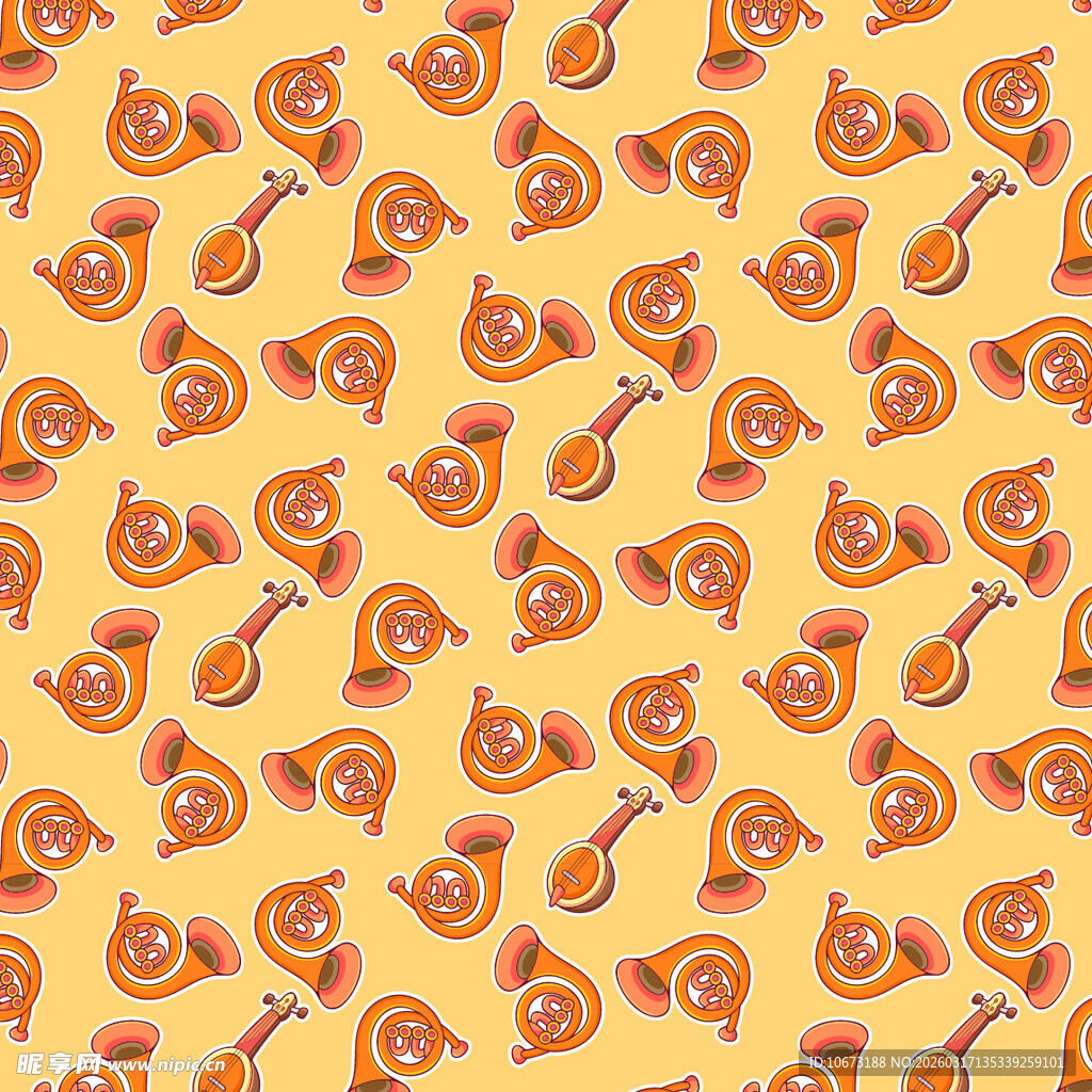 乐器图案背景