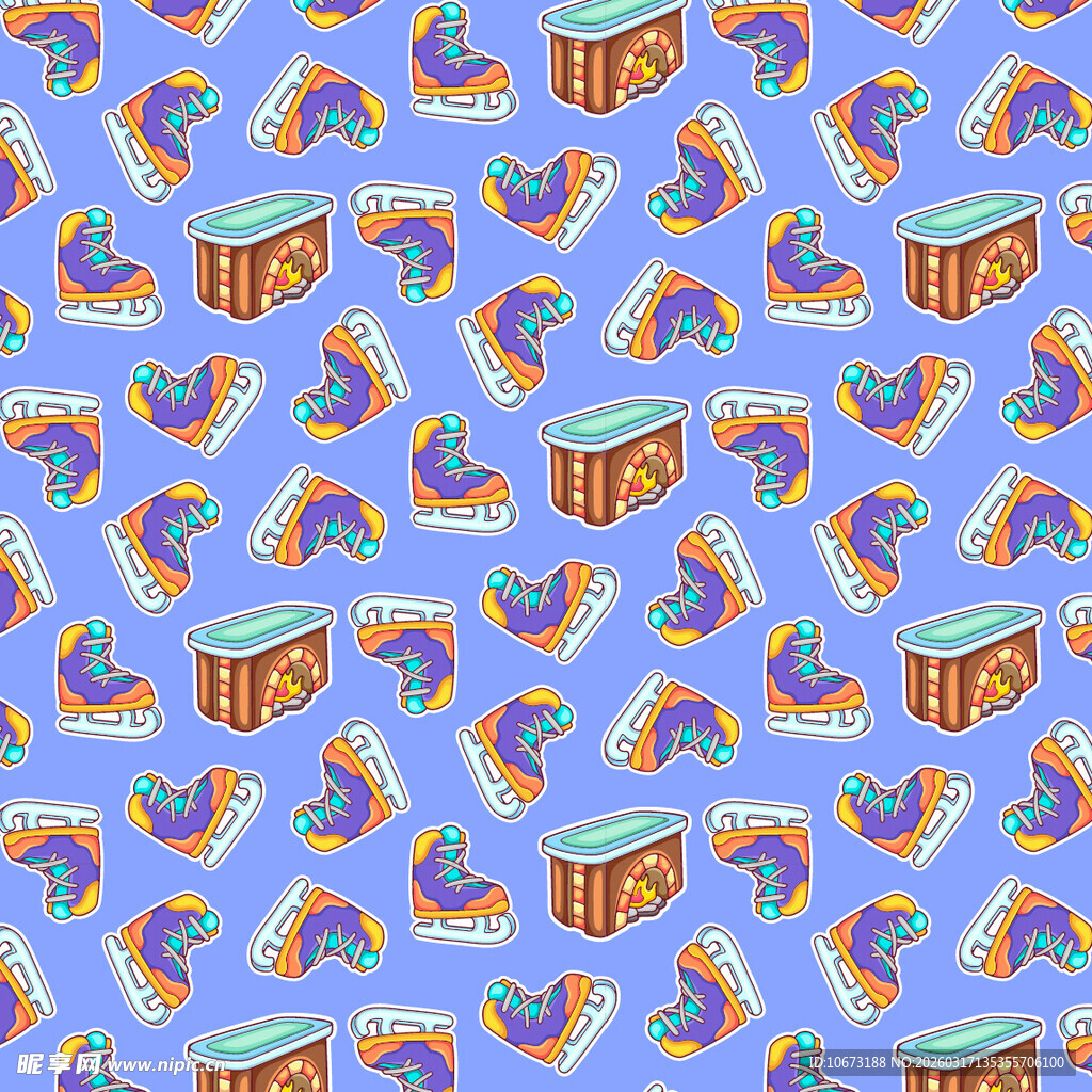 冬日元素图案背景