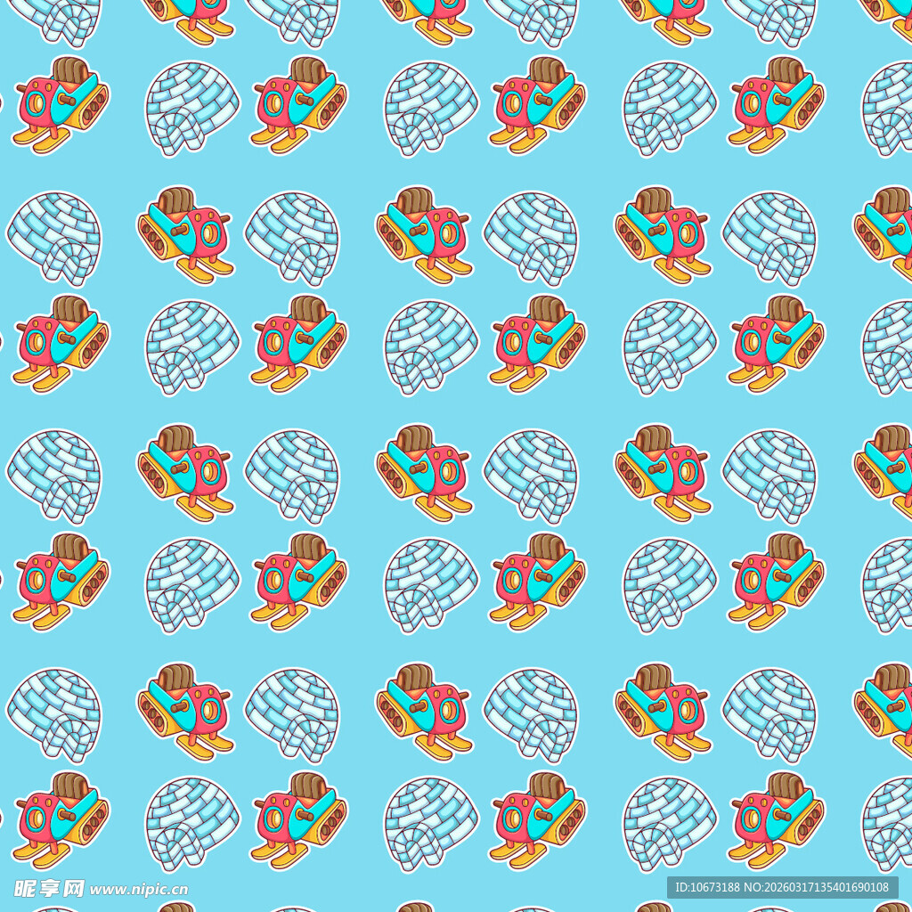 冬日元素图案背景