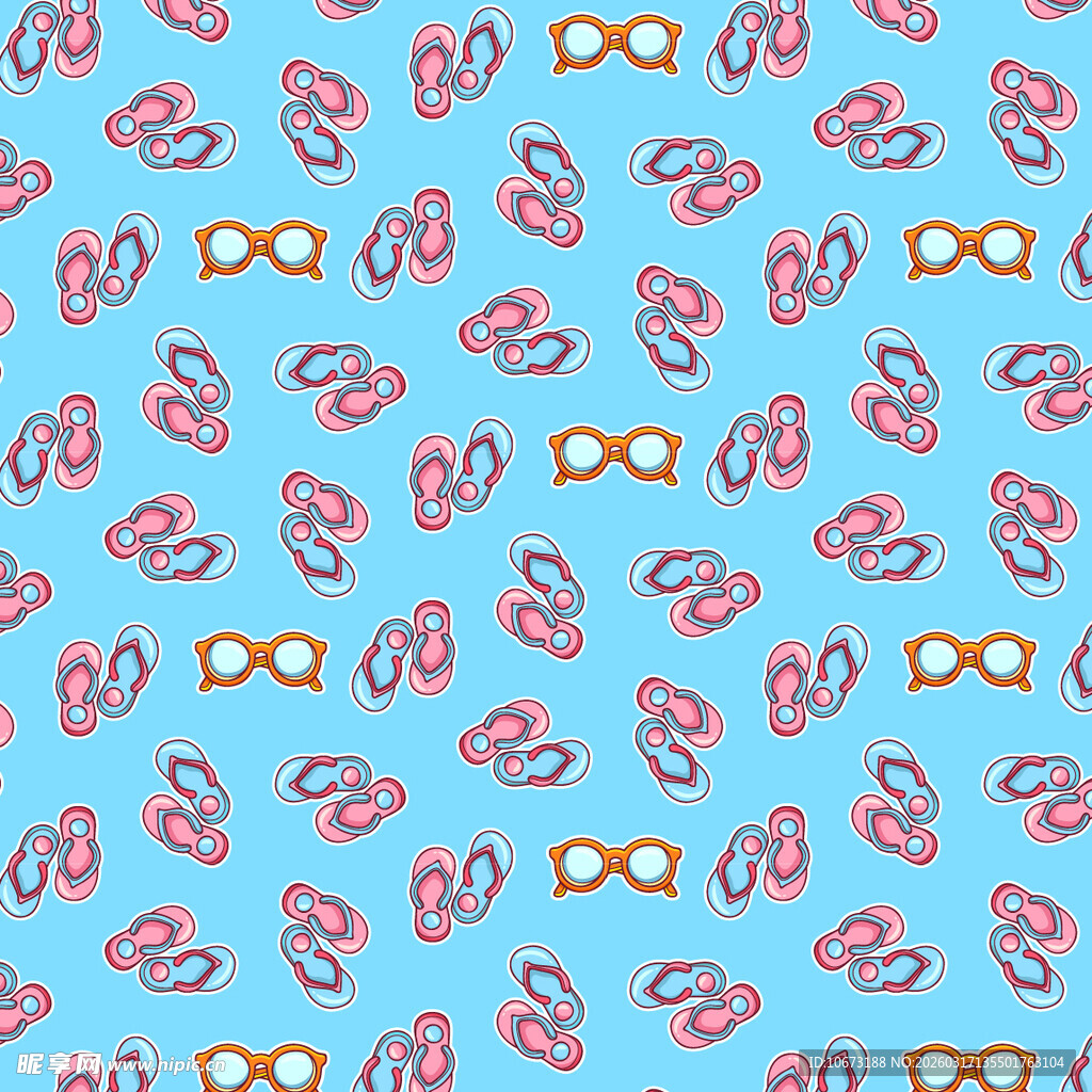 度假元素图案背景