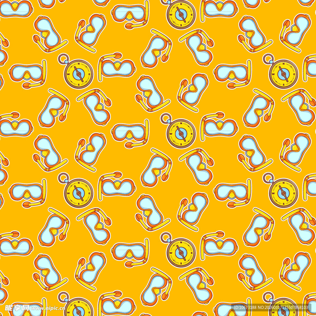 潜水镜图案背景