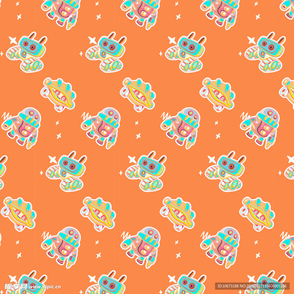 机器人图案背景