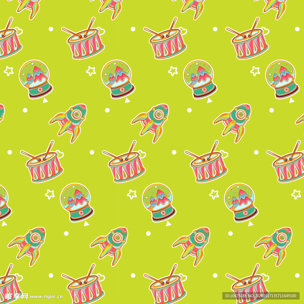 可爱元素图案背景