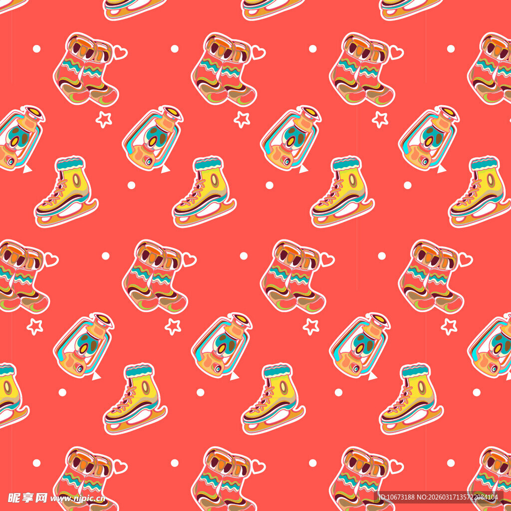 可爱元素图案背景