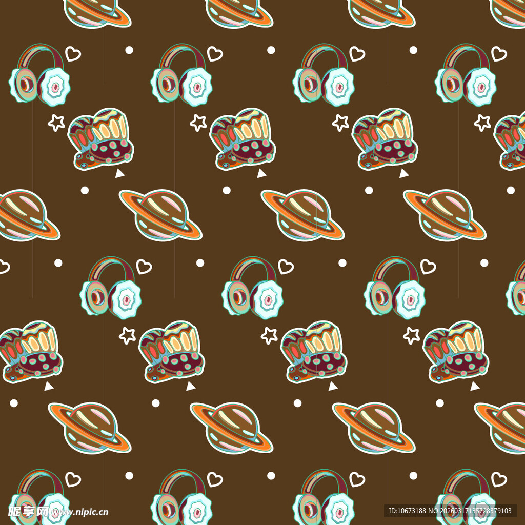 可爱元素图案背景