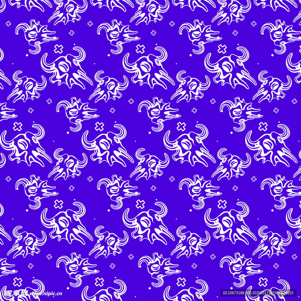 动物头骨图案背景