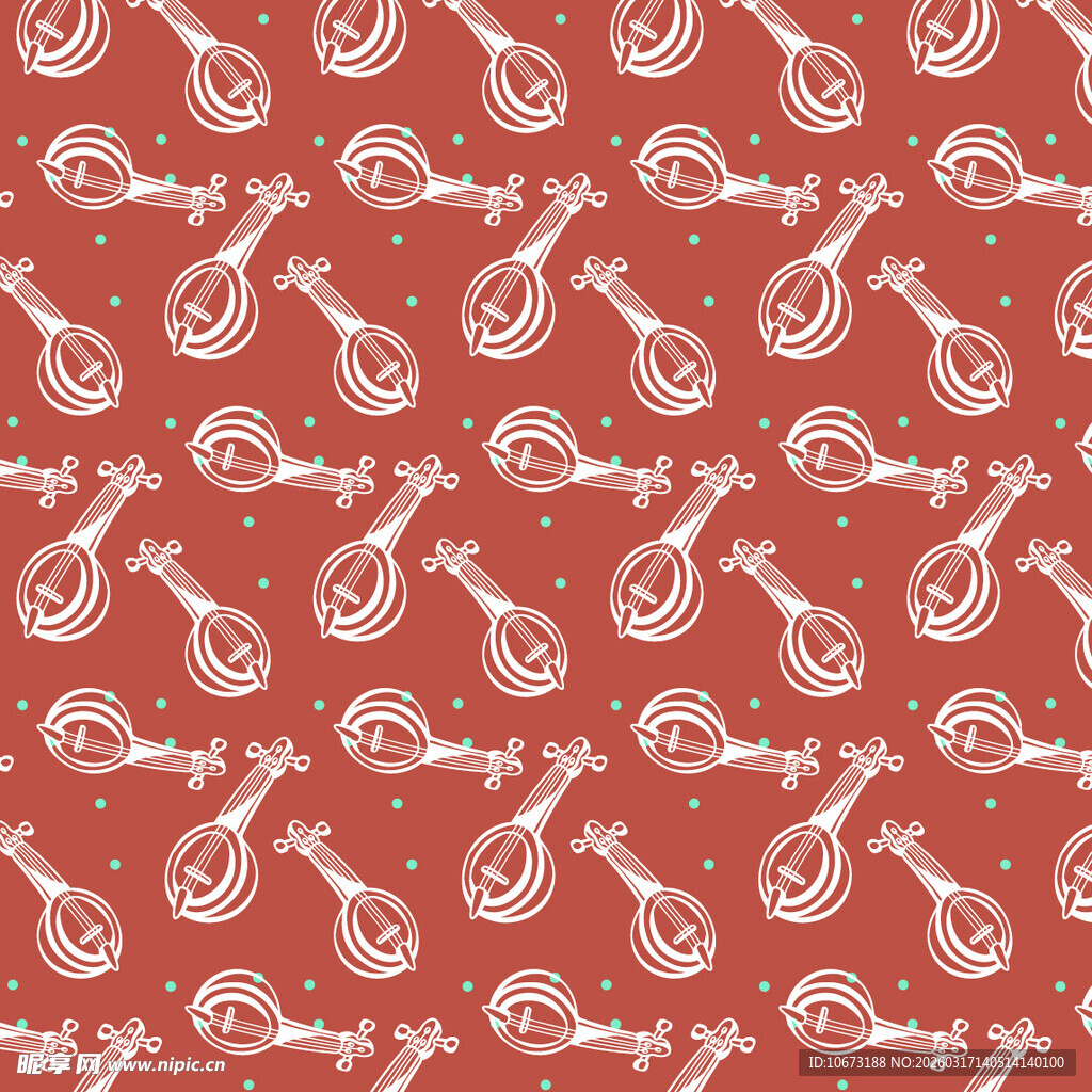 琵琶图案背景