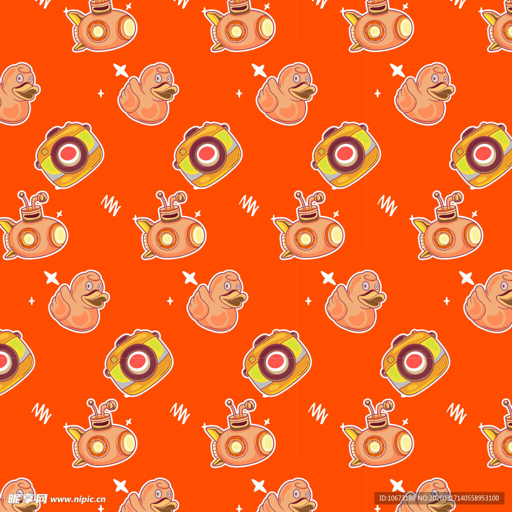 可爱元素图案背景