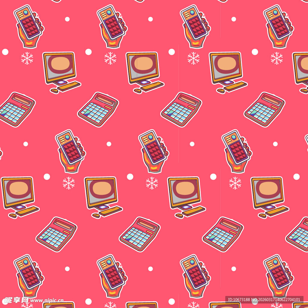 电子产品元素图案背景