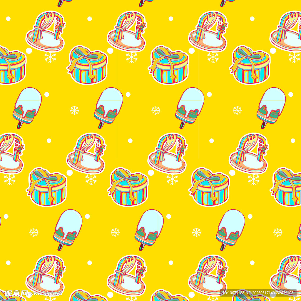 可爱元素图案背景