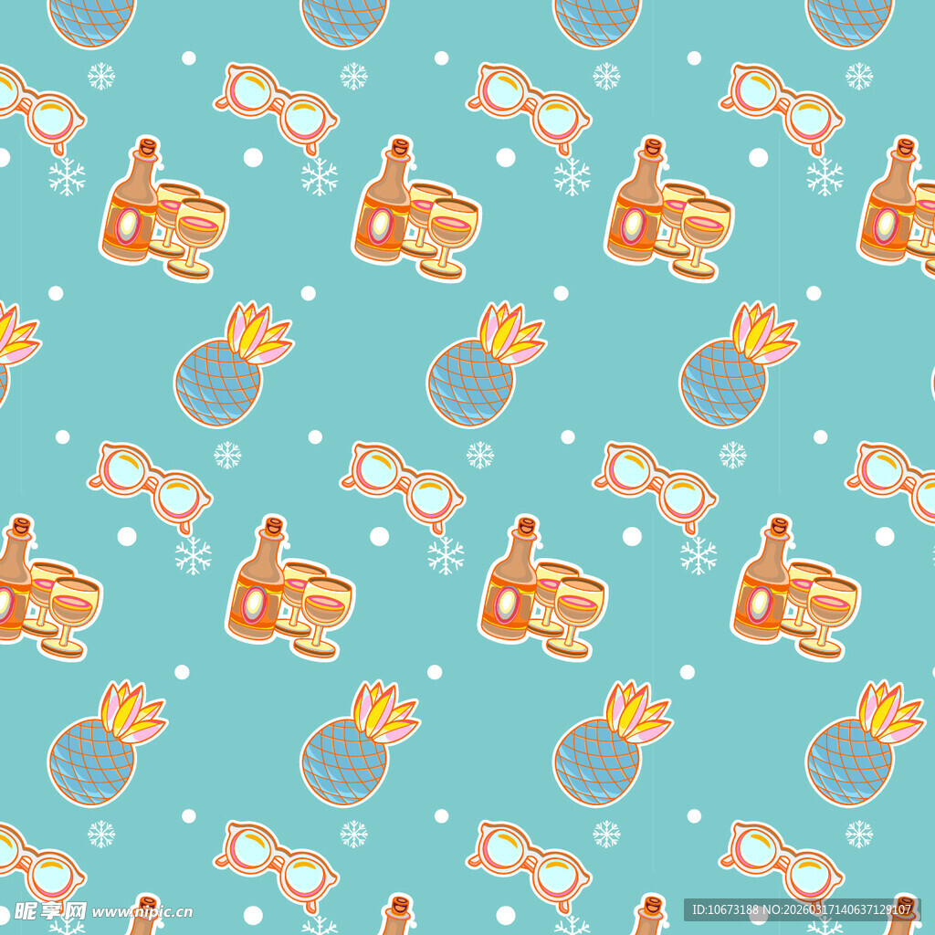 可爱元素图案背景