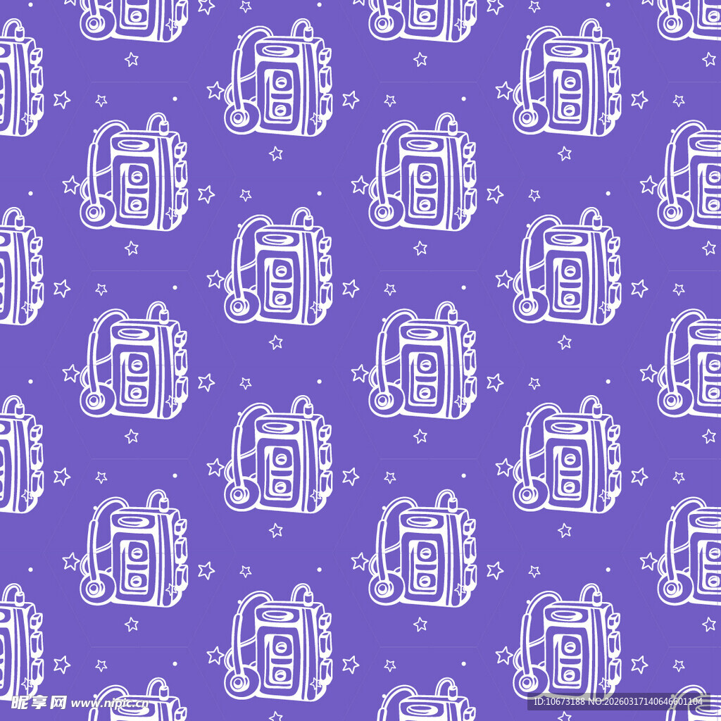 收音机图案背景