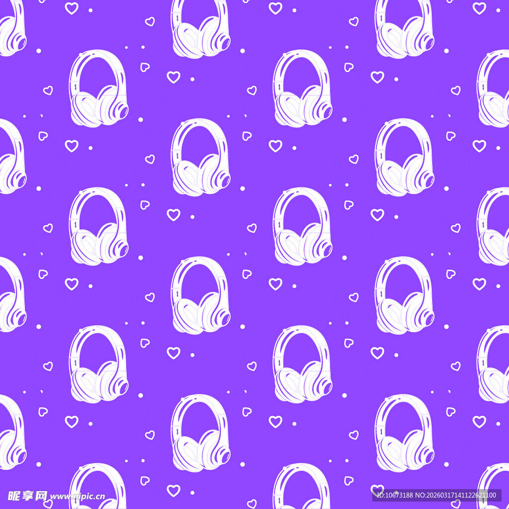 耳机图案背景