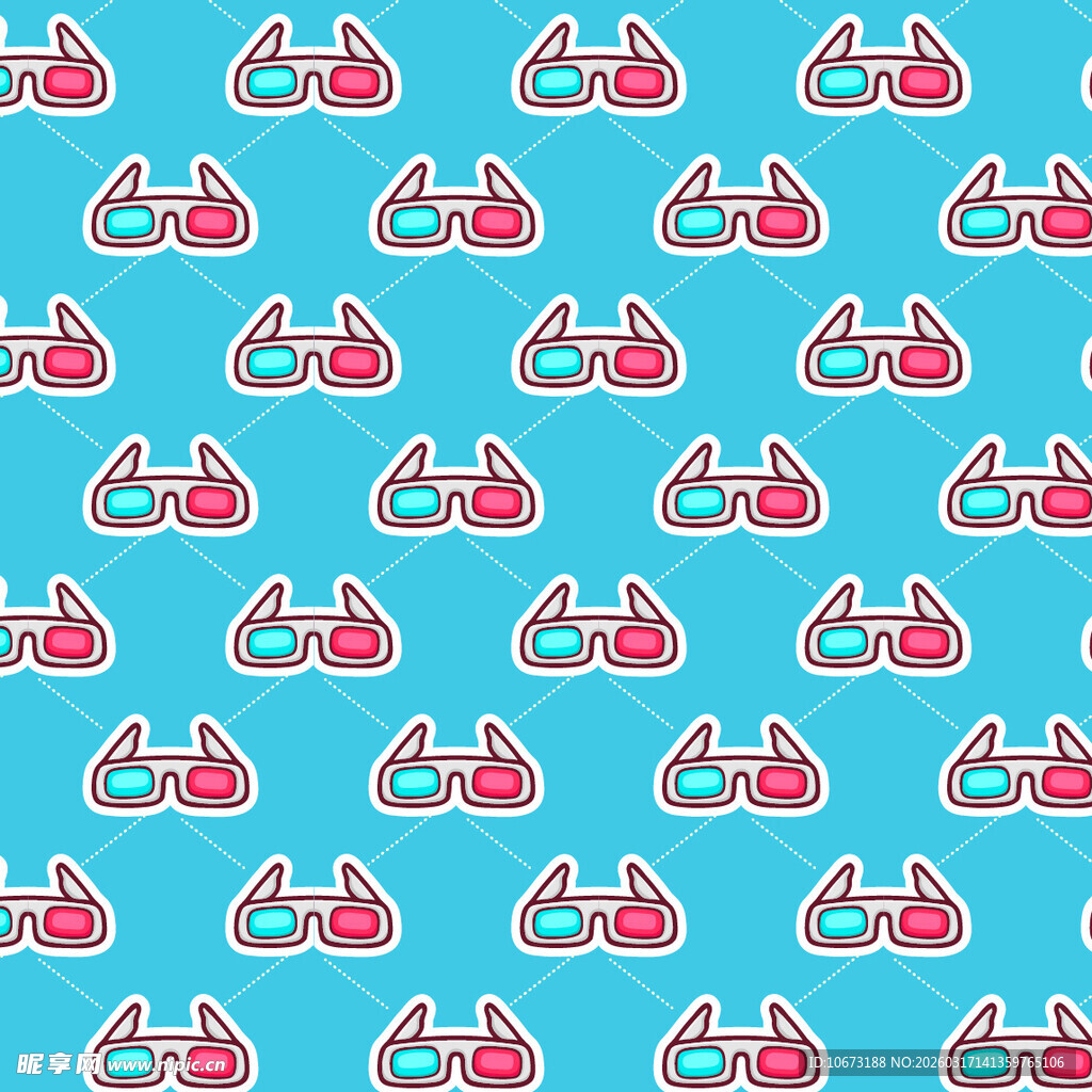 3d眼镜图案背景