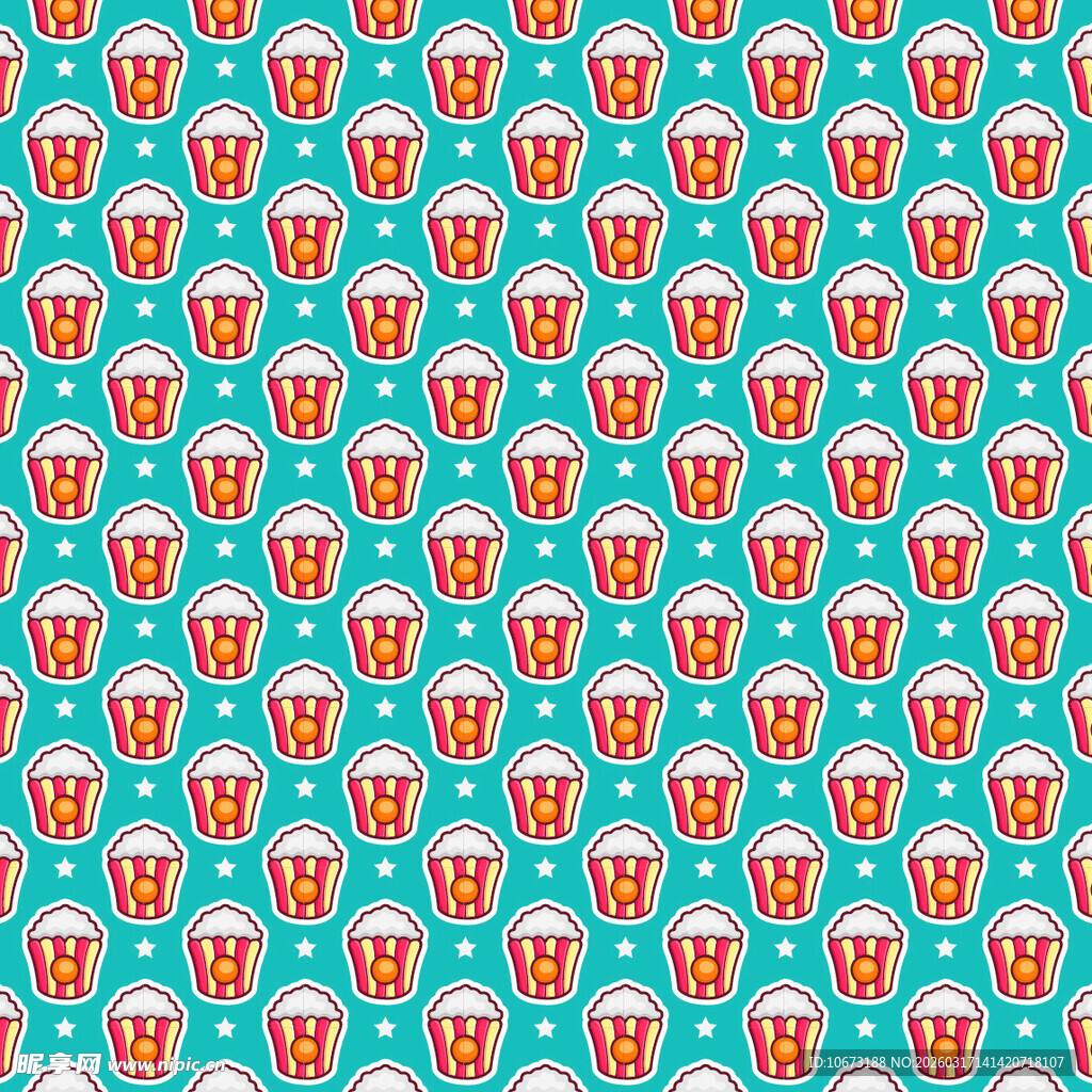 爆米花图案背景