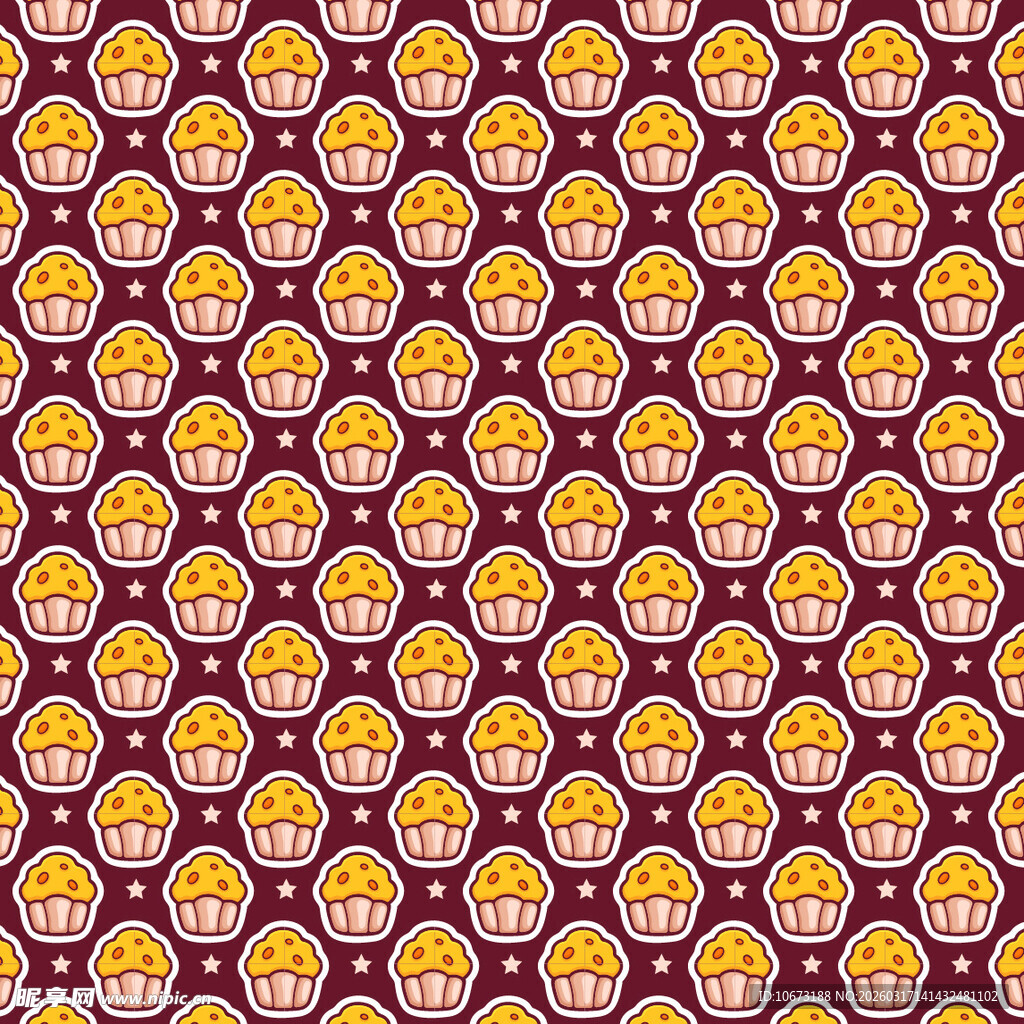 杯子蛋糕图案背景