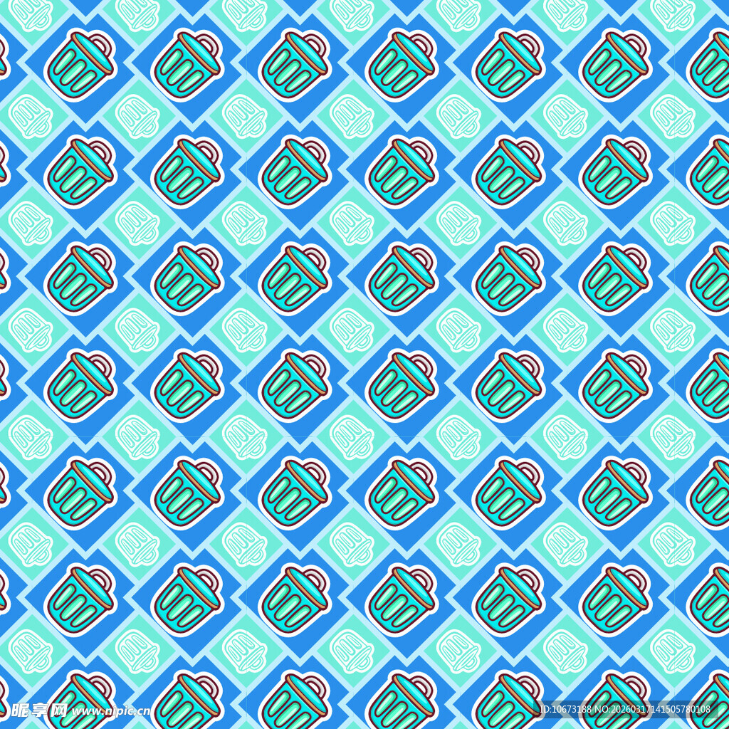 垃圾桶图案背景