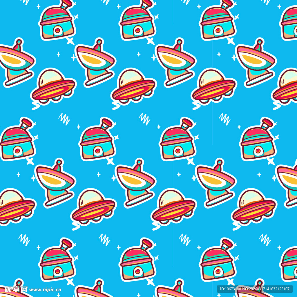 太空元素图案背景