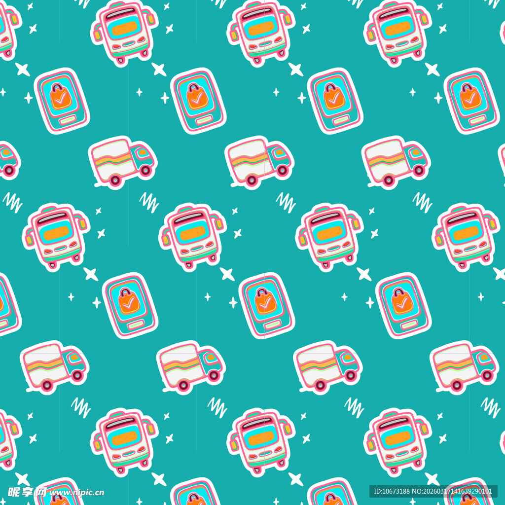 交通元素图案背景