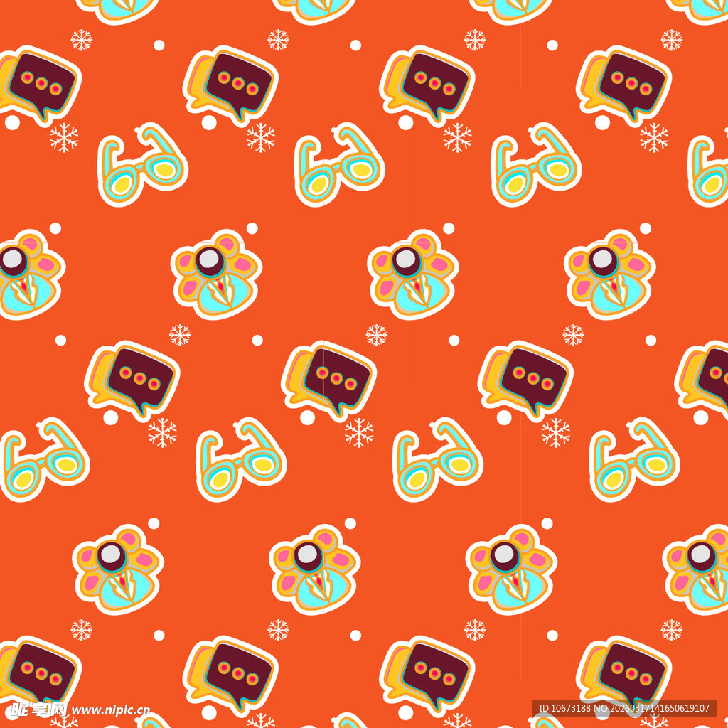 可爱元素图案背景