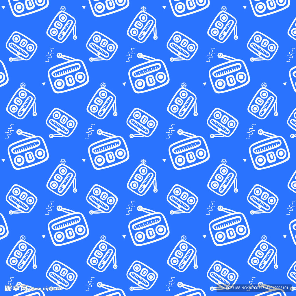 收音机图案背景