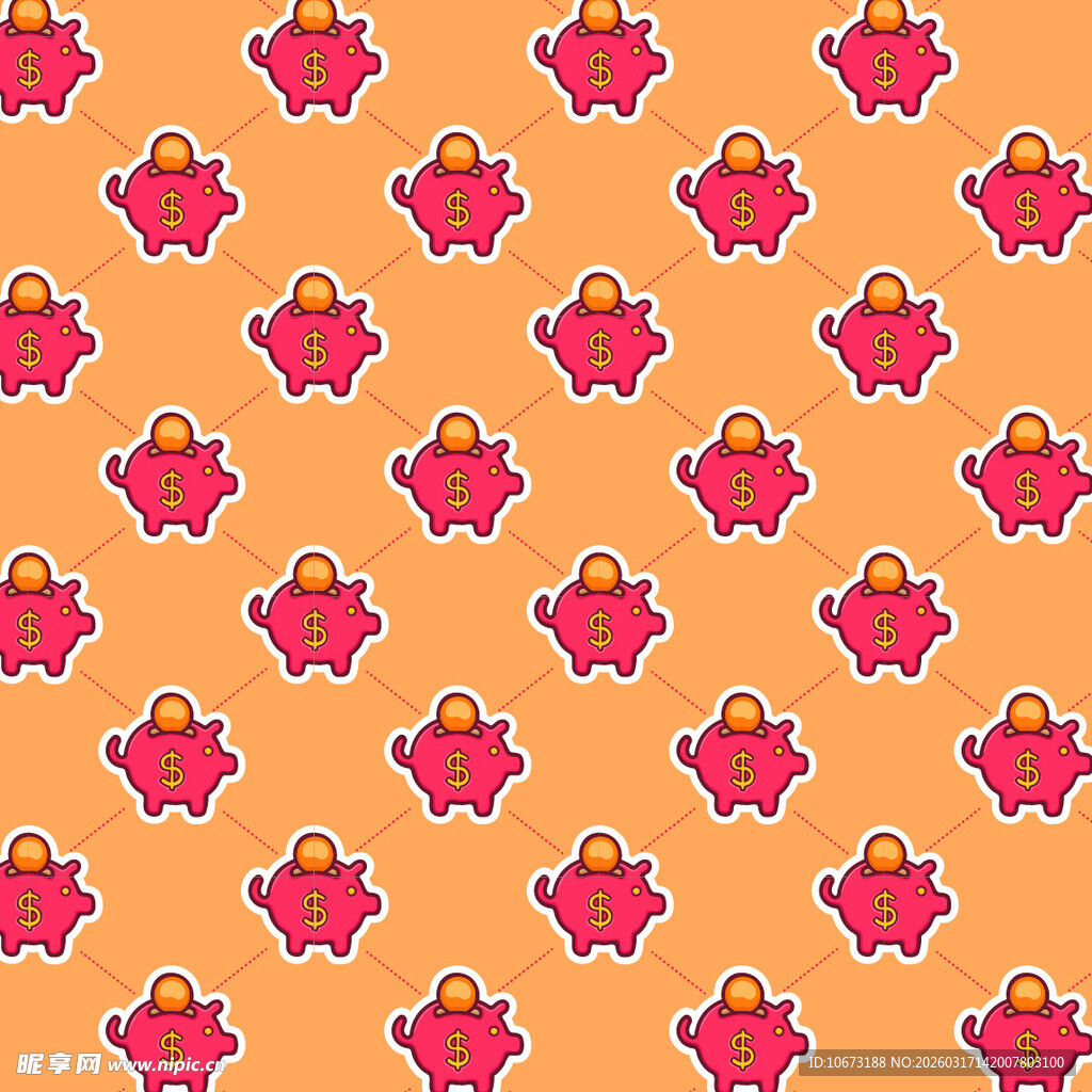 储蓄罐图案背景