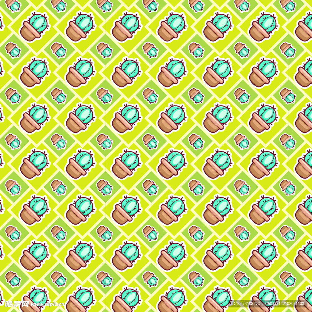 仙人掌图案背景