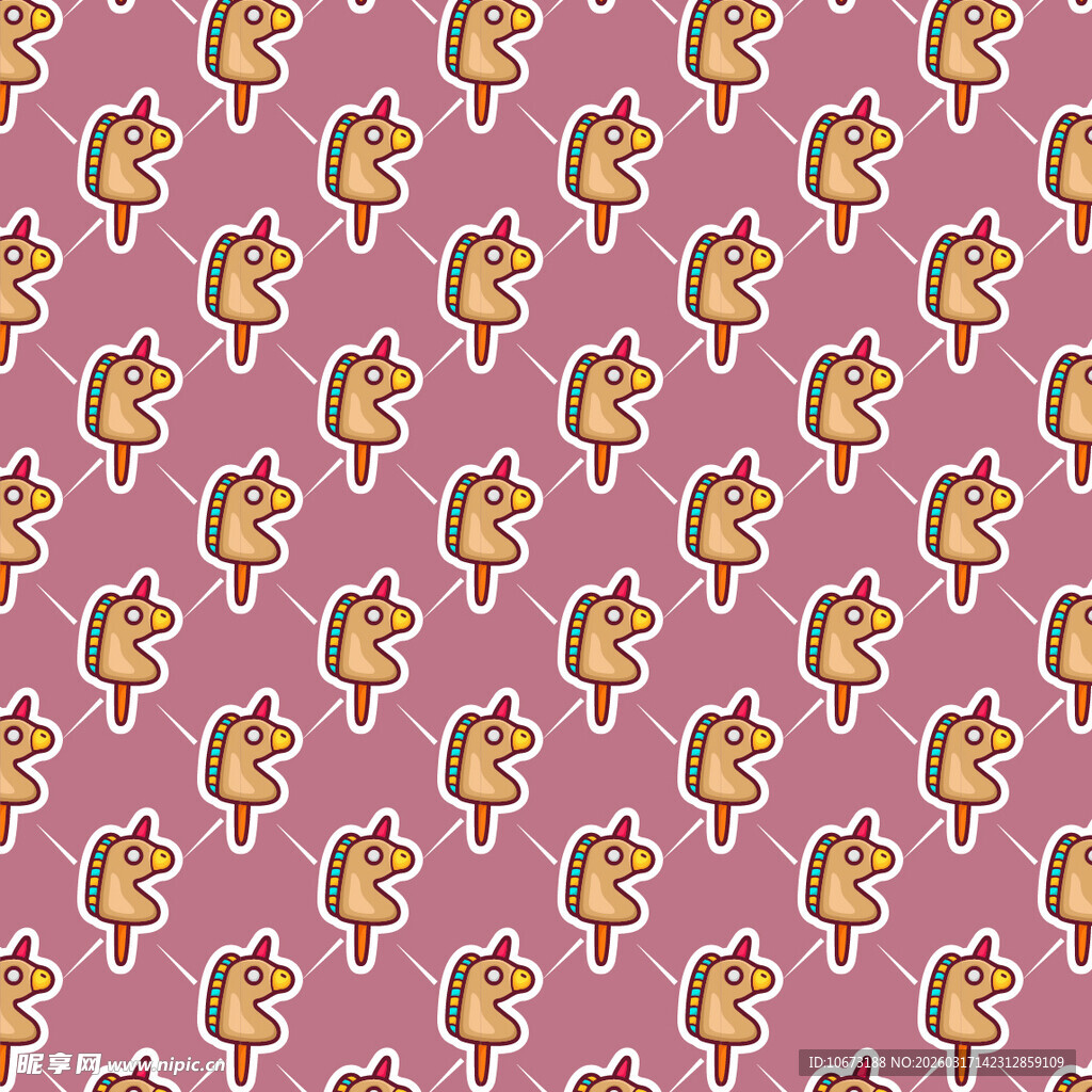 玩具马图案背景