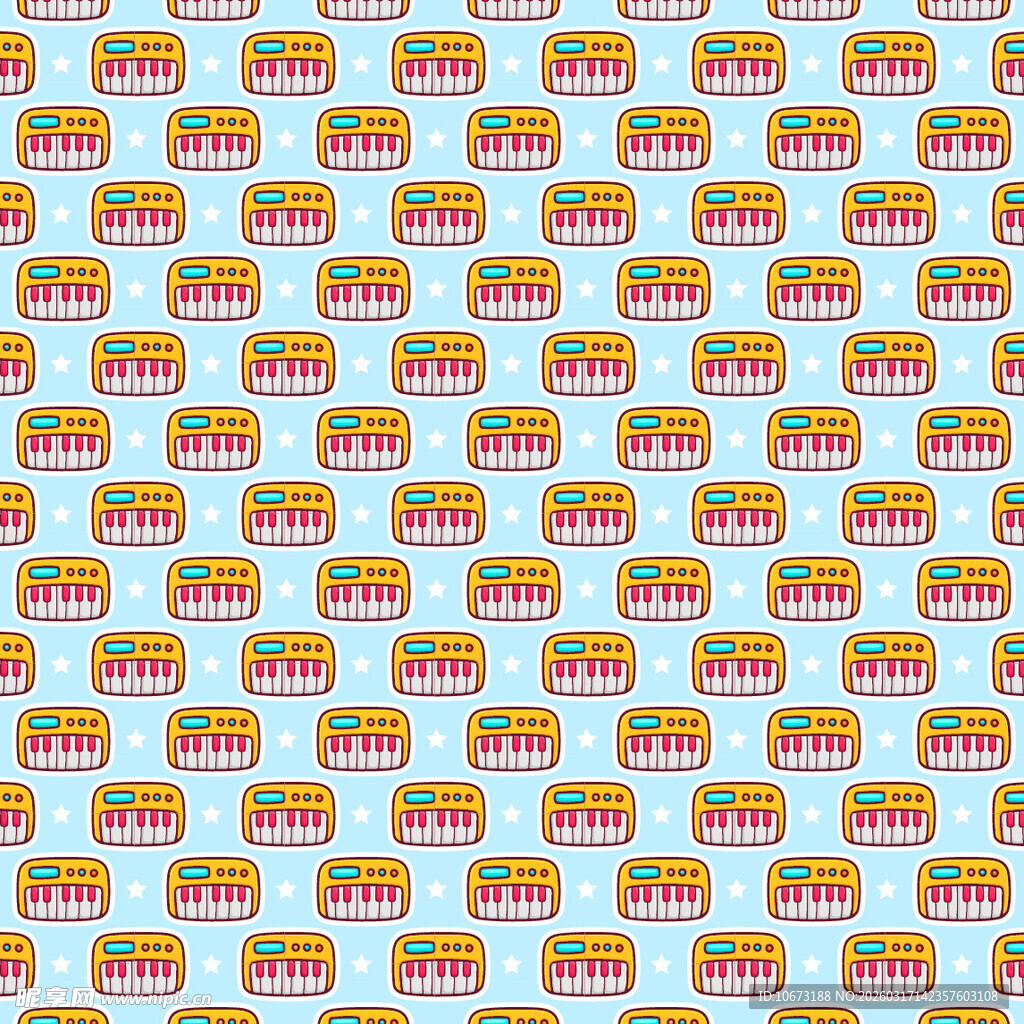 电子琴图案背景