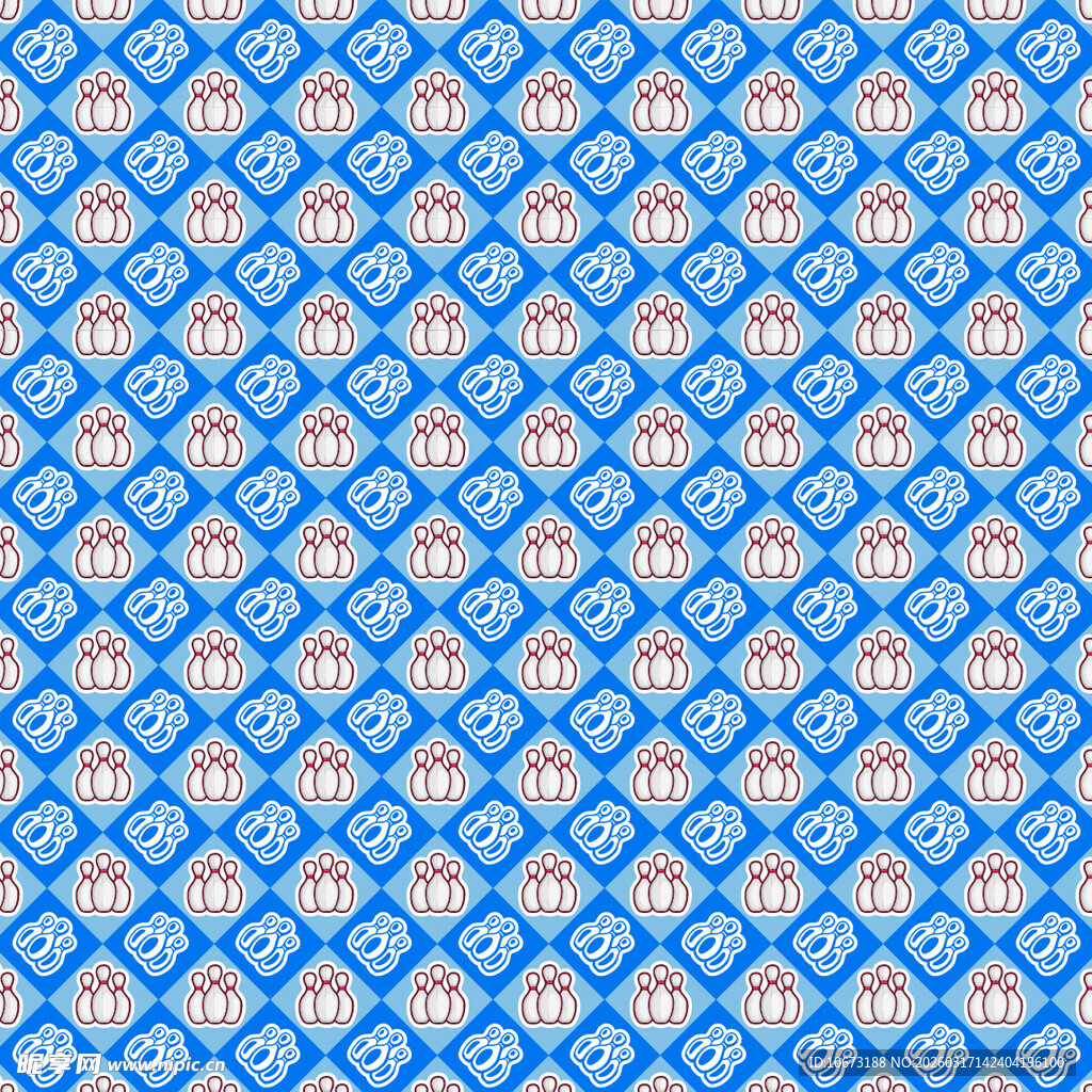 保龄球图案背景