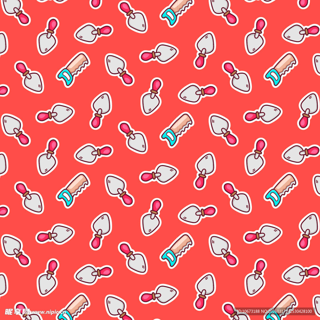 施工工具图案背景