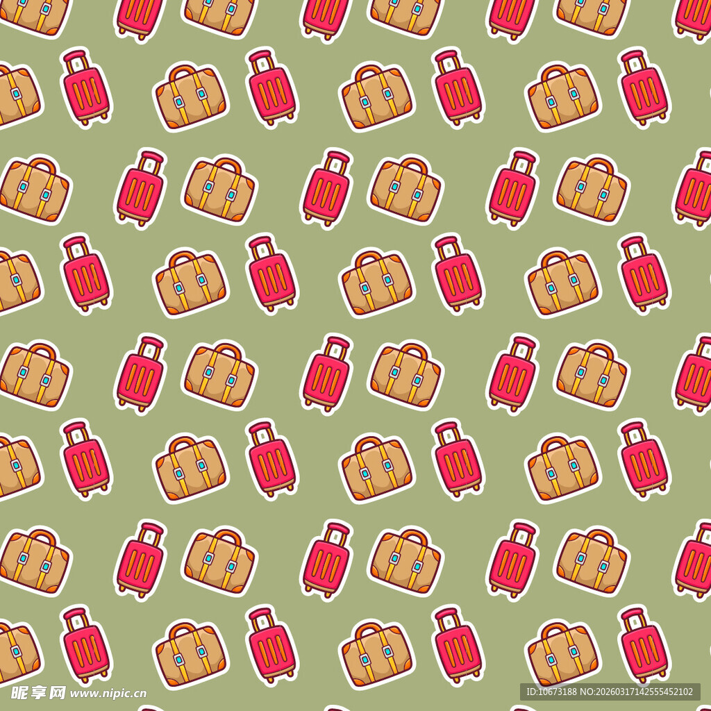 行李箱图案背景