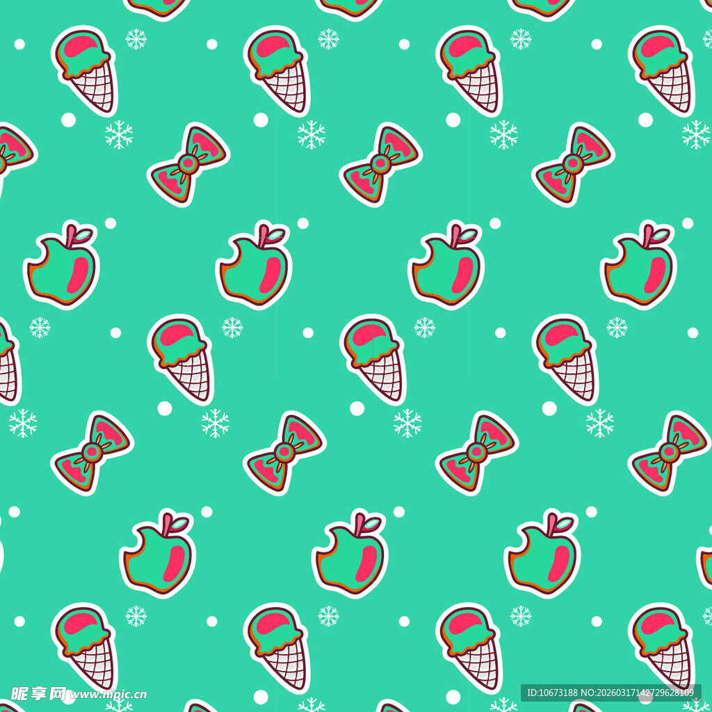 可爱元素图案背景