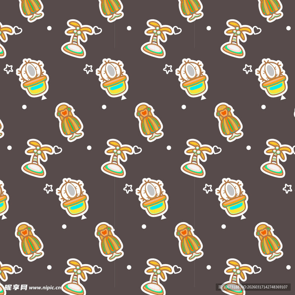 可爱元素图案背景